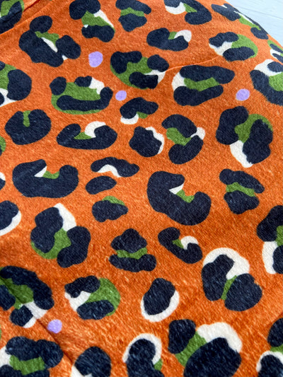 OUTLET - Burnt Orange Leopard Snuggle Blanket