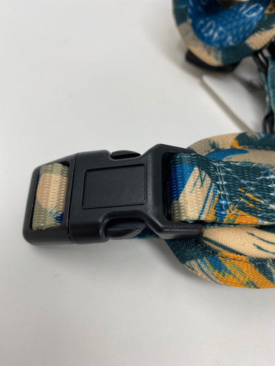 Outlet - XS 'BRUSH IT OFF' - OLIVE, BLUE & ORANGE CAMO PATTERN DOG HARNESS - 0013