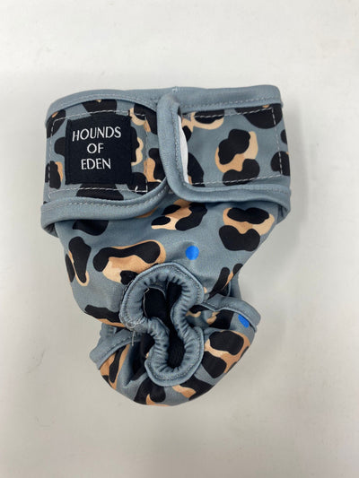 Outlet - OLD SIZE SMALL 'STEEL LEOPARD' - DOG SEASON HYGIENE PANTIES - 0036