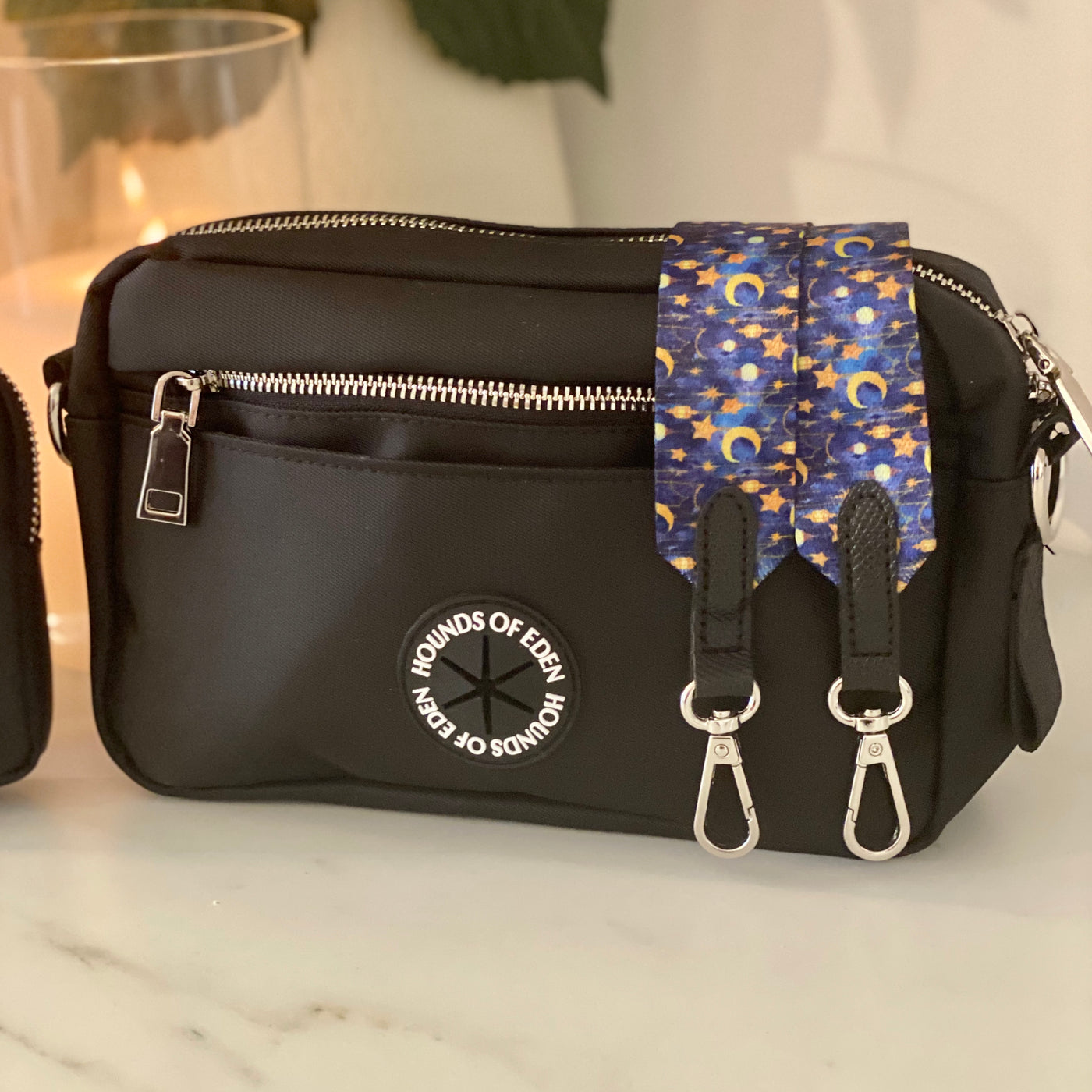Ulti-Mate Dog Walking Bag - Black - Silver Hardware