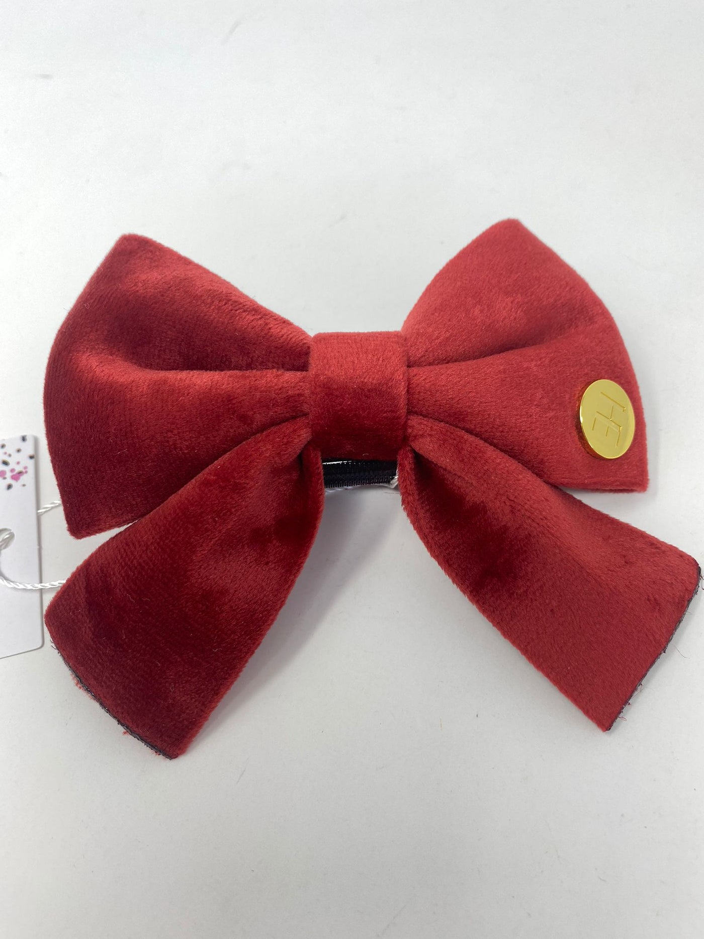Outlet - MEDIUM RUBY RED VELVET SAILOR BOW TIE - 0068