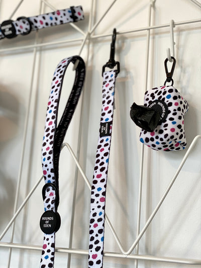 'Spot the Dog' - Black, Blue & Pink Poop/Treat Bag Holder