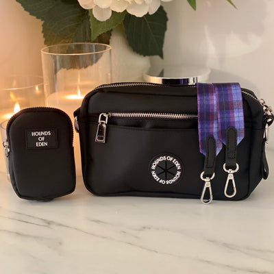 Ulti-Mate Dog Walking Bag - Black - Silver Hardware