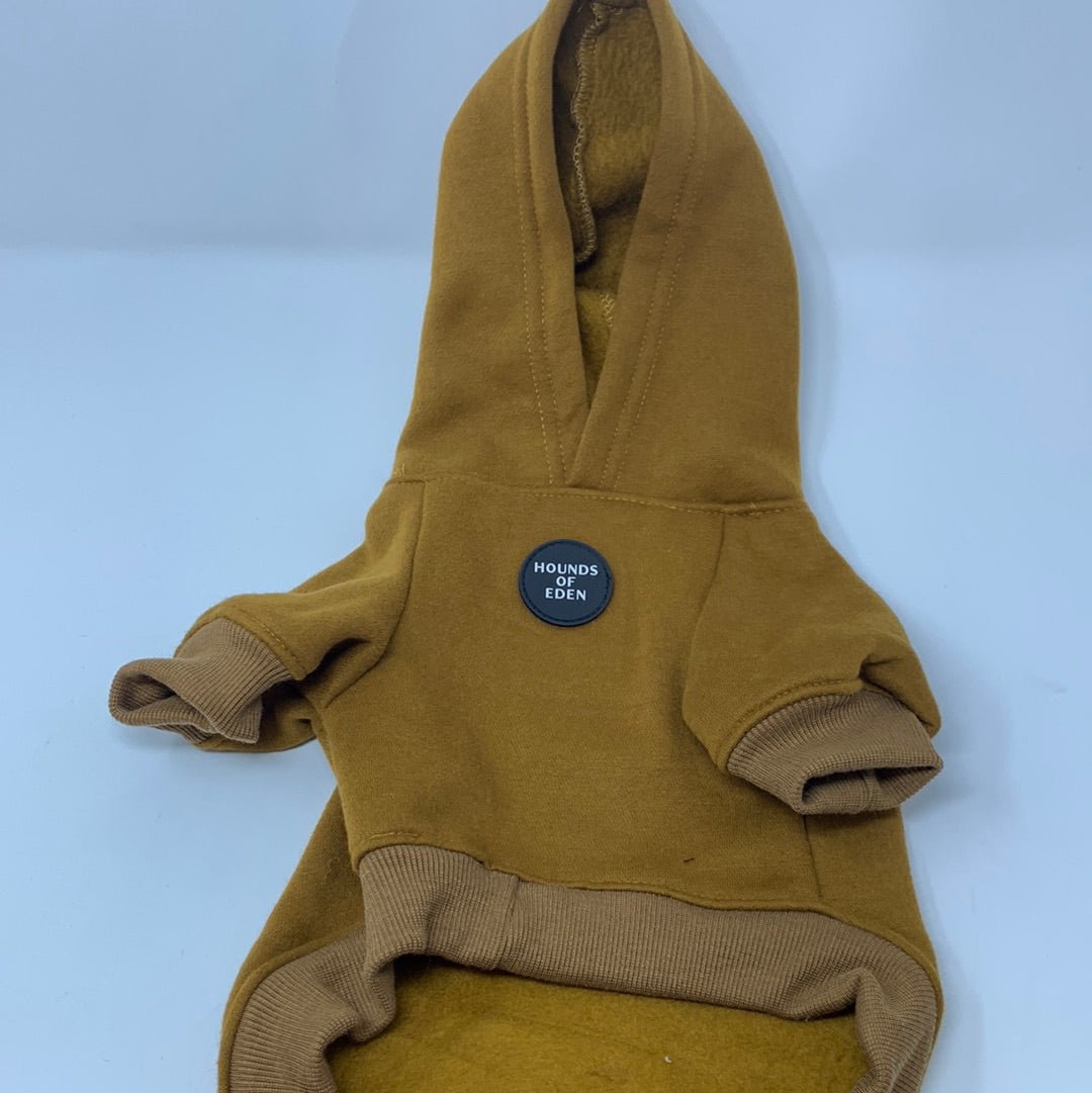 OUTLET-MEDIUM BROWN DOG HOODIE-0159