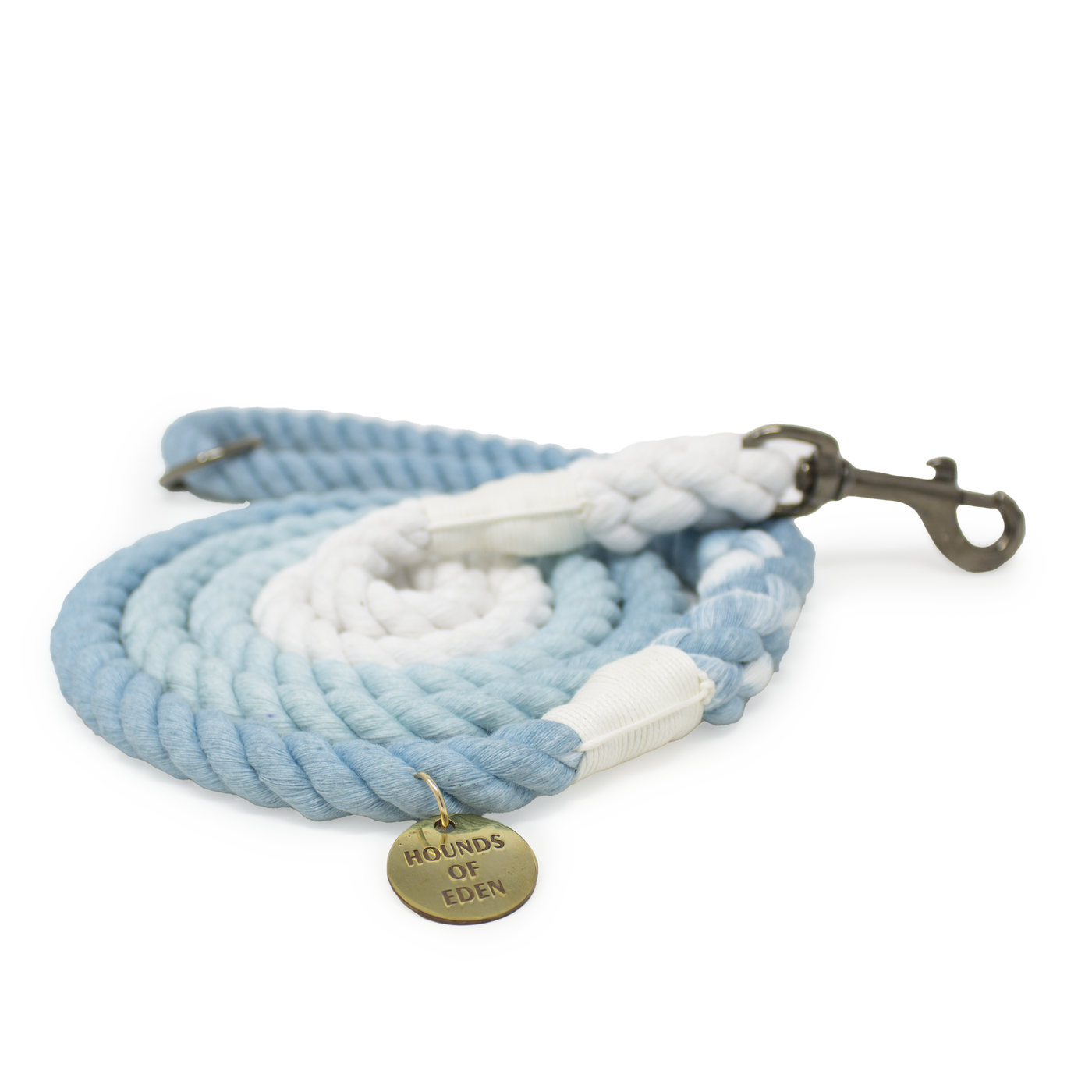 Blue & Ice White Ombre Rope Lead