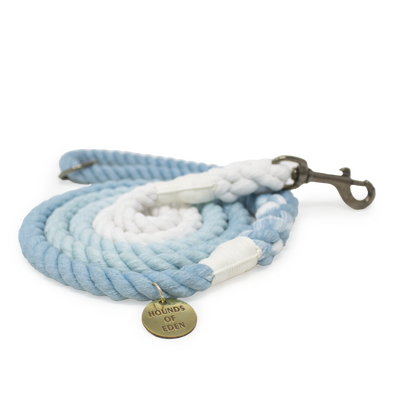 Blue & Ice White Ombre Rope Lead