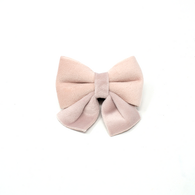 Pure Peony - Pink Velvet Sailor Bow Tie