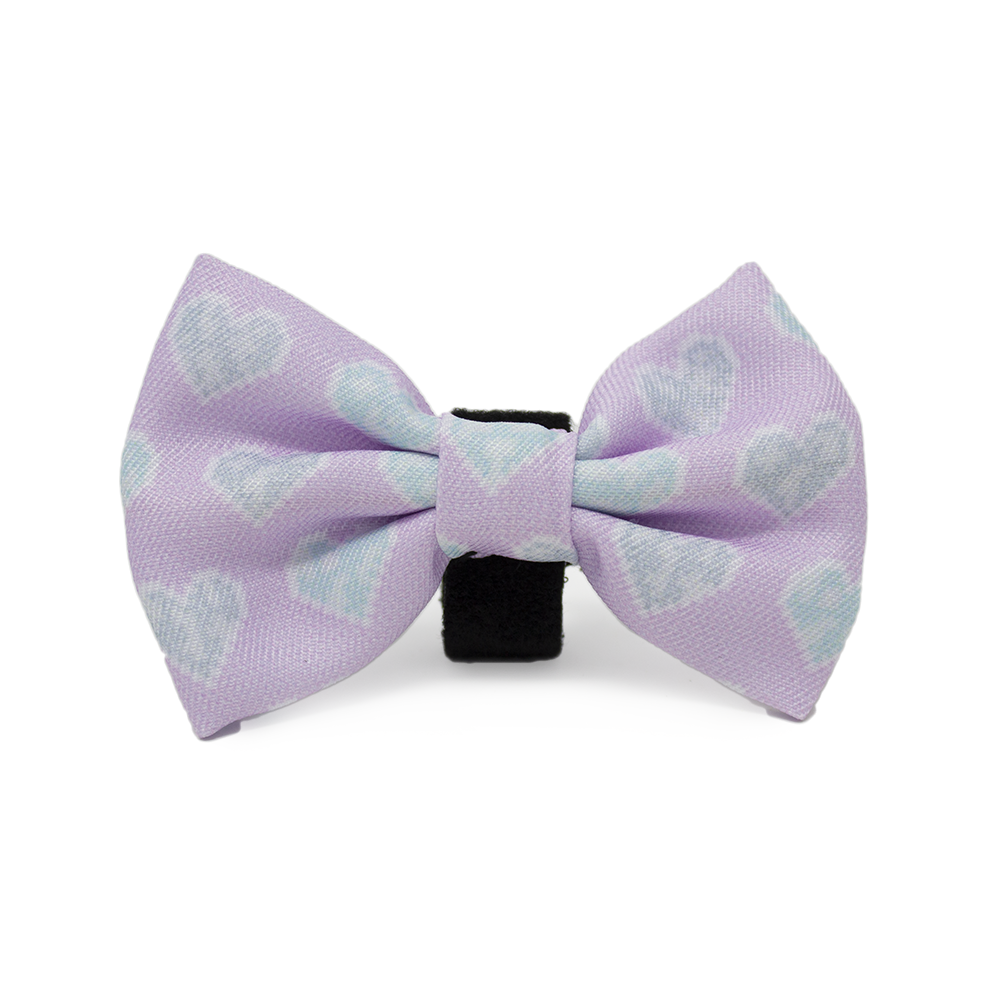 Don’t Go Barking My Heart - Pink & Teal hearts Dog Bow
