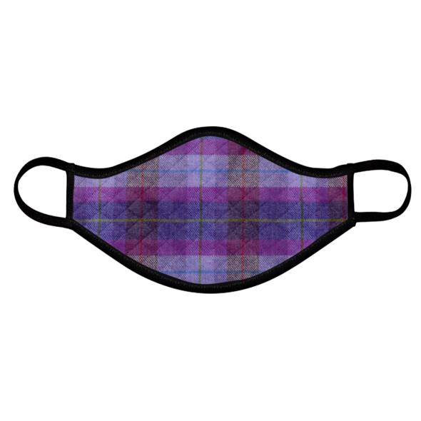 'Molly' - Purple & Pink Check Face Mask