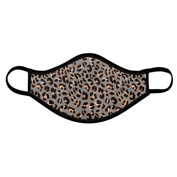 'Steel Leopard' - Khaki/Grey Face Mask